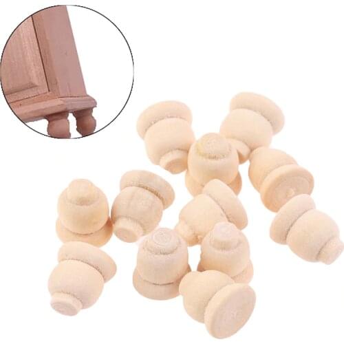 12pcs/lot 1:12 DIY doll house mini furniture parts handmade accessories pocket cabinets tea table legs sofa legs Wholesale