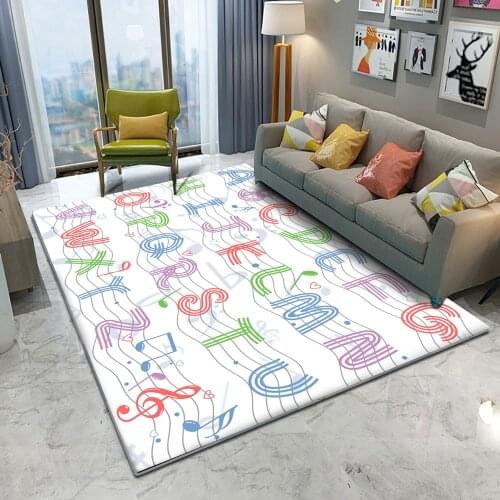 2020 Fashion Childrens Flannel Carpet Baby Educational Game Carpet English Alphabet Baby Play Mat Rectangular Childrens Carpet