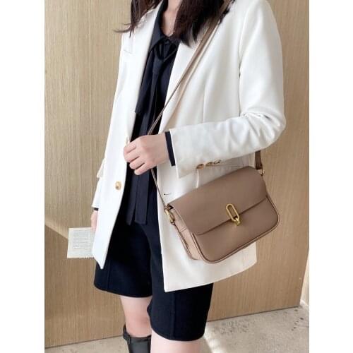 2021 New Design Small Square Leather Crossbody Bag Exquisite Female Retro Shoulder Bag For Woman