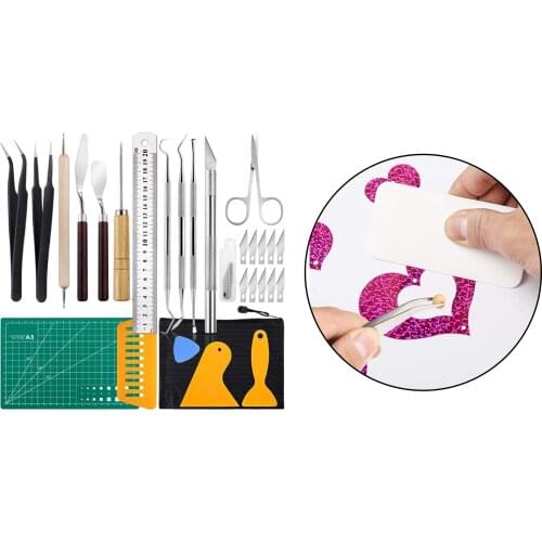28PCS Craft Vinyl Tool Weeding Precision Diy Basic Set for Cricut Cameos Silhouttes
