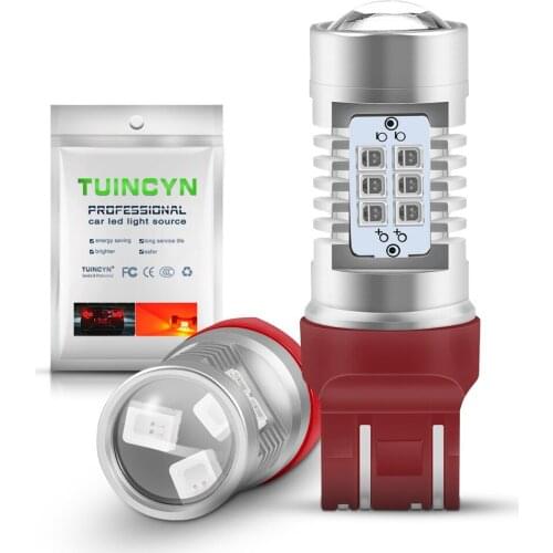 2x 7443 W21W T20 992 7443 7444NA LED Turn Signals Light Bulbs Amber Yellow 21SMD LED Blinkers Brake Light Back Up Reverse Light