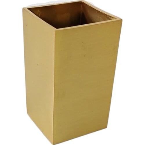 4pcs/lot 32*28*51mm Gold Chair Legs Square Leg Covers for Table Cabinet Zinc Alloy Sofa Feet Cup Furniture Protector Leg Cap