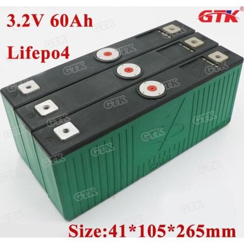 4pc Powerful 60Ah 3.2v lifepo4 high capacity battery for DIY motor homes electric vehicles portable power inverter battery pack