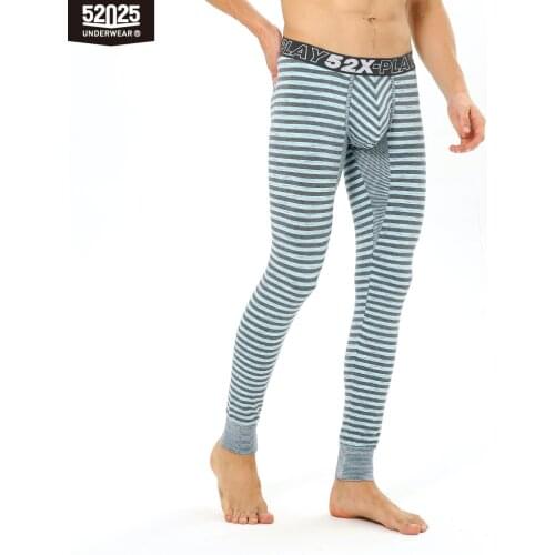 52025 Men Leggings Striped Underwear Viscose Modal Marble Yarn Streamlined Fit Sport Thin Leggins Soft Comfortable Men Leggings