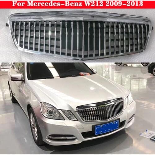 Car styling Middle grille For Mercedes-Benz E-Class W212 2009-2013 Modified to Maybach Silver Black front bumper Center Grille