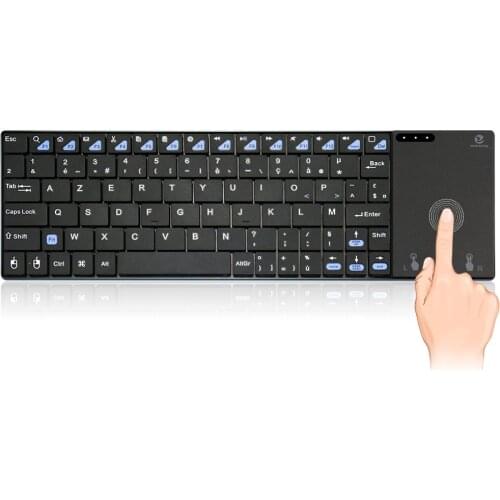 Zoweetek Mini i12plus Wireless French Keyboard with Touchpad mouse Mini PC Teclado for Tablet Apple Pad Mac Laptop HTPC