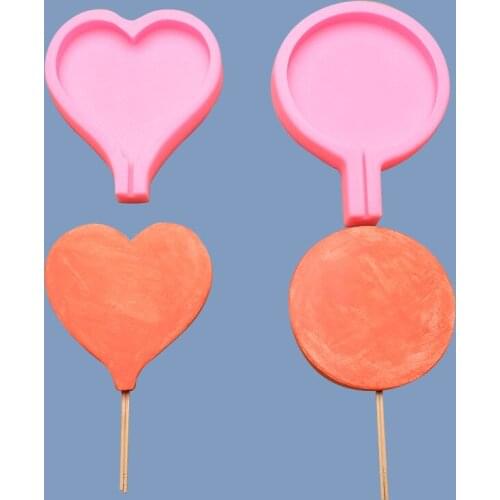 Large Round Love Shape Lollipop Mold Homemade DIY Lollipop Chocolate Baking Mold