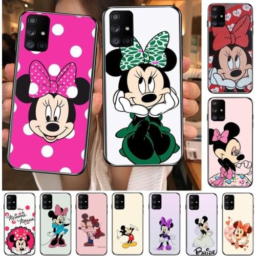 Minnie Mouse Hug Phone Case Hull For Samsung Galaxy A50 A51 A20 A71 A70 A40 A30 A31 A80 E 5G S Black Shell Art Cell Cove