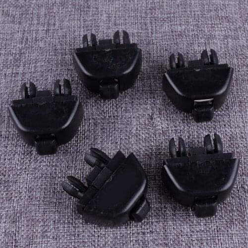 CITALL 5Pcs Black Car Inner Sun Visor Hook Clip 4F0857561 Fit for Audi A6 C6 2004 2005 2006 2007 2008 2009 2010 2011