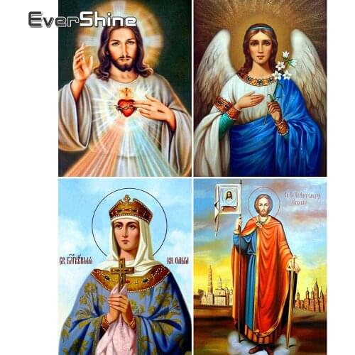 Evershine 5D Diamond Embroidery Sale Portrait Diamond Painting Full Drill Square Religion Rhinestones Pictures Diamond Mosaic