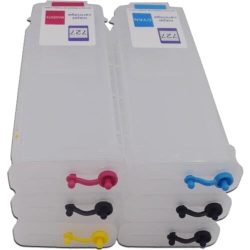280ML 72 727 Refillable Ink Cartridge NO Chip For HP T920 T930 T1500 1530 2500 2530 T610 T770 T790 T795 T1100 1200 2300 Printers