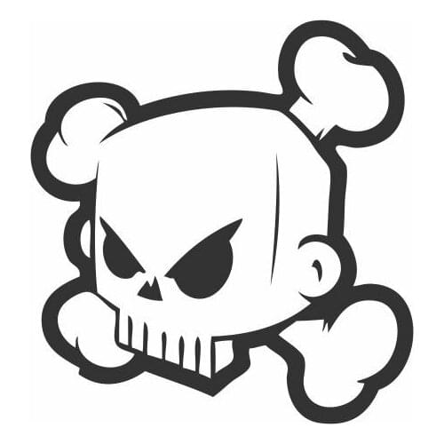 Hot Angry Cartoon Character Avatar Ken Block Skull Car Stickers Cover Scratch for Bumper Bodywork SUV PVC15*15cm