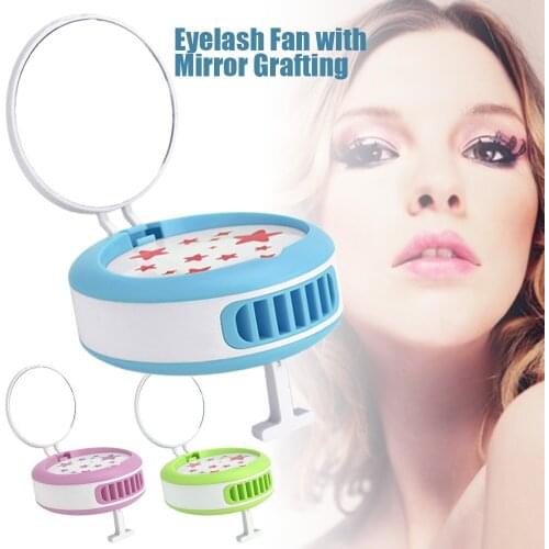 Top Luxury Best Hot Sale Desk Top Mirror Mini Fan Summer Portable USB Charging Makeup Mirror Fan TK-ing