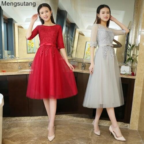 Женские вечерние платья ниже колена Mengsutang China At AliExpress