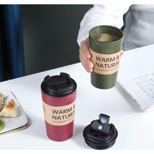 500ml Fashion Student Casual Cup Plastic Milk Tea Coffee Cup With Lid Anti-Scalding Leak-Proof Tea Milk Cup Travel Mug For Gifts