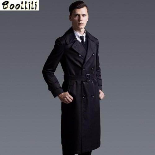 Boollili Spring Autumn Jacket Men Trench Coat Men Streetwear Windbreaker Long Coats Plus Size Chaqueta Hombre