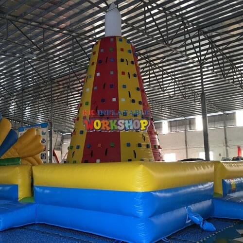 9m high adults rocket inflatable rock climbing wall for outdoor sports activities