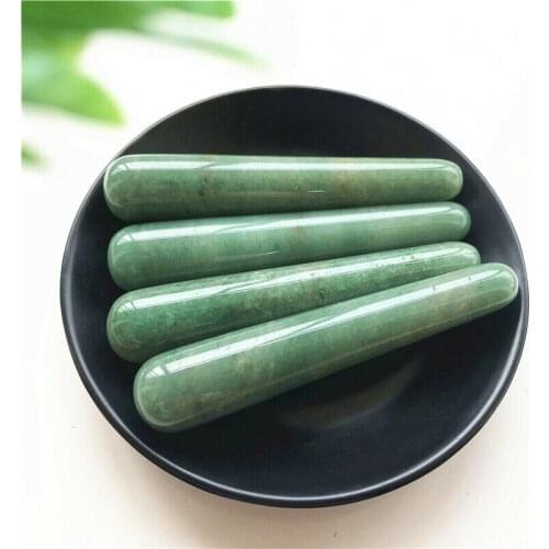 Natural Green Aventurine Polished Massage Wand Health Relaxation Crystal Stick Natural Stones and Minerals