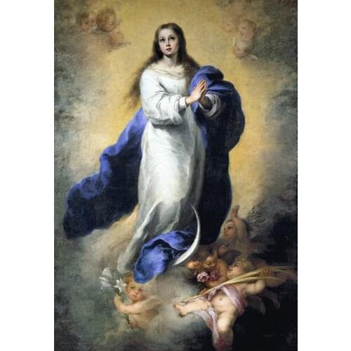 Wholesale painting # HOME WALL GOOD ART TOP religion ART Madonna Immaculate of El Escorial PRINT ART painting on canvas