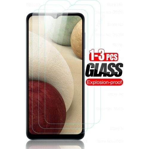 1-3pcs original protective glass on the for samsung galaxy a12 a 12 sm-a125f/dns 6.5'' telephone lcd screen protector film cover
