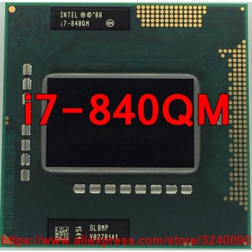 Original lntel Core i7 840QM 1.86GHz i7-840QM Quad-Core i7 840Q PGA988 SLBMP Mobile CPU Laptop processor free shipping