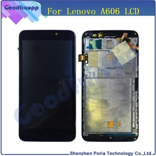 Original For Lenovo A606 LCD Display Touch Screen Digitizer Assembly With Frame A606 Phone Replacement Parts LCD For Lenovo A606