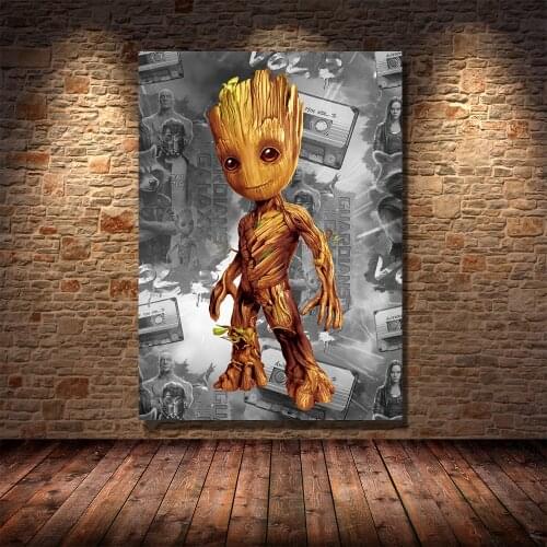 Disney Marvel Movie Superhero Poster Guardians of the Galaxy Kids Childrens Room Decoration Canvas Painting Cuadros Home Decor