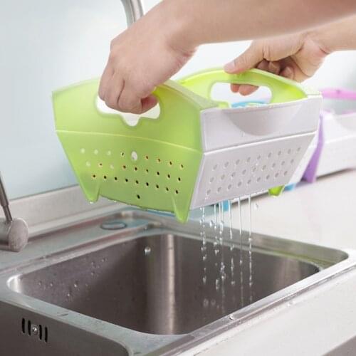 Folding Storage With Fruit And Vegetable Basket Drain Basket Is Simple And Practical