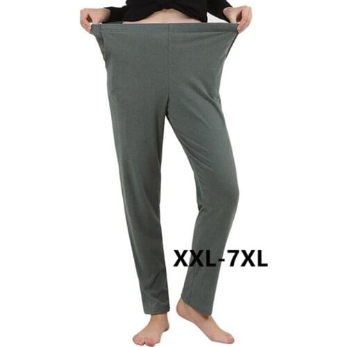 2XL-7XL Plus Size Women Sleepwear Pants Fashion Female Winter Hot Sale Sleep Pants Elastic Sleep Bottoms Casual Home Trousers