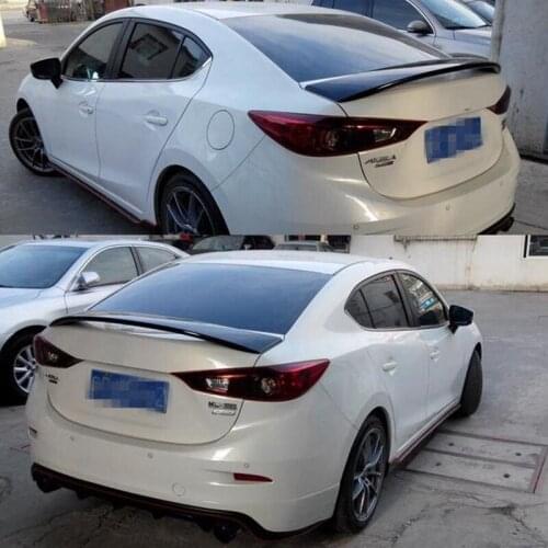 Spoiler -wing For Mazda3 2014-2017 Sports Style Rear Lip Car Tail ABS Material High Quality Primer Color Spoiler Four-door Coupe