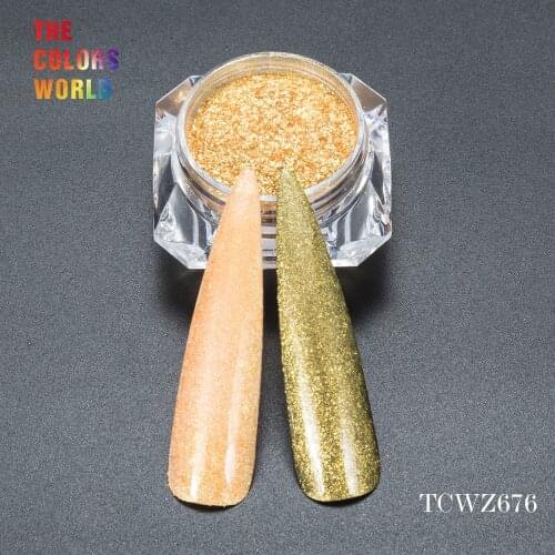 TCWZ676 Very Shinning Gold color Pigment Powder for nail Art , gel nail polish or other DIY decoration