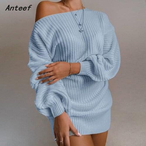 Knitted sexy pull causal loose long autumn winter woman sweaters pullover sweater tops women clothes 2021
