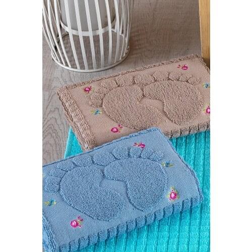 Embroidered Foot Towel 5 Piece Mixed Color Package