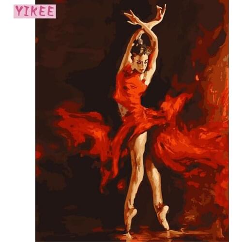 Adult paint by numbers,diy drawing numbers,ballerina,oil paint by number Ballet dancer