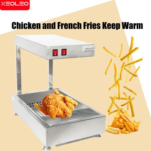 XEOLEO French fries warmer Churros Insulation machine stainless steel Commercial food warmer table keep warm Waffle/Cake/Donuts