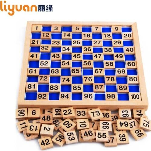 1-100 Digit Cognitive Math Toy Montessori Education Teaching Logarithm Version Kid Early Learning Wooden Toys