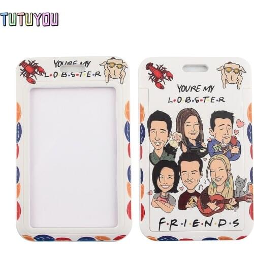 1pc PC2553 TV Show Friends Fashion Lanyards ID Badge Holder Bus Pass Case Cover Slip Bank Credit Card Holder Strap Cardholder