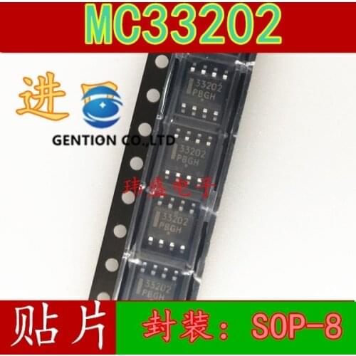10PCS MC33202DR2G chip MC33202 SOIC-screen printing on the 8th of the SOP-33202 in stock 100% new and original