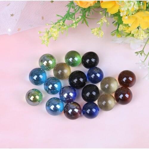 10Pcs Marbles 16mm Glass Marbles Knicker Glass Balls Decoration Color Nuggets Toy