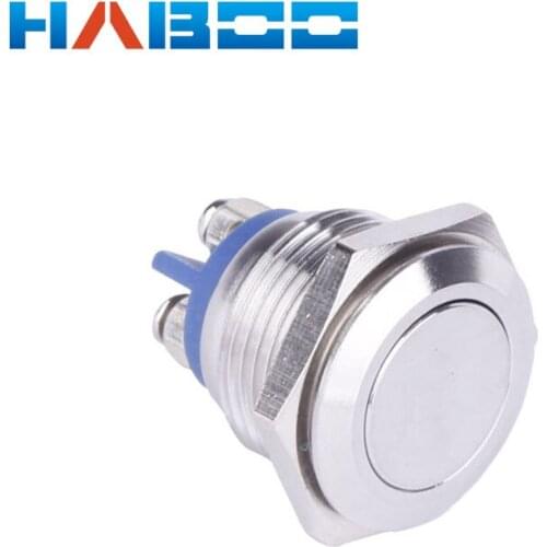 16mm Reset Momentary Metal Stainless Steel Push Button Switch Waterproof IP65 Screw Foot Modified Equipment
