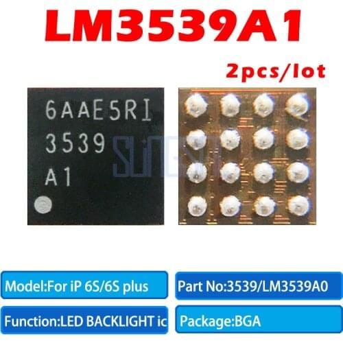 2pcs/lot 100% Original New LM3539A1 U3701 U4601 backlight back light control IC chip 16pins For iPhone 7 7Plus LM3539