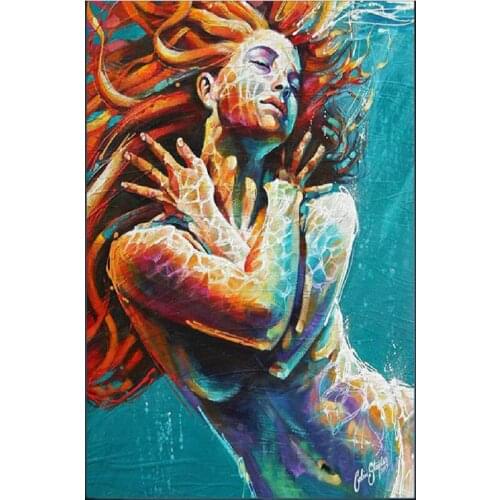 5D Mosaic Diamond Embroidery Cartoon mermaid Diamond Painting Cross Stitch woman Square drill mosaic Unfinished Patchwork Kits