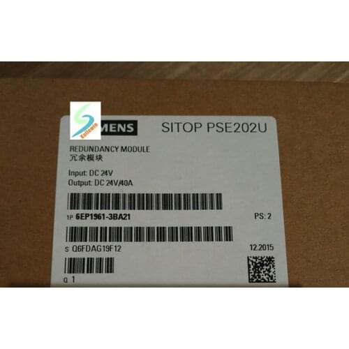 6EP1961-3BA21 Original NEW SIMATIC SITOP PSE202U REDUNDANCY MODULE INPUT/OUTPUT: 24 V/40 A DC 6EP1961 3BA21 , 6EP 1961-3BA21