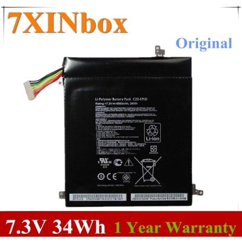 7XINbox 7.3V 34wh 4660mAh Original C22-EP121 Laptop Battery For ASUS Eee Pad B121 EP121 B121-A1 B121-1A001F Tablet PC