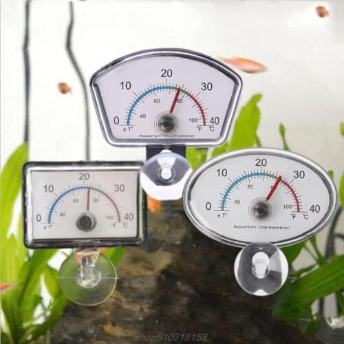 Aquarium Thermometer Pointer Fish Tank Temperature Dial Submersible Suction Cup F17 21 Dropshipping