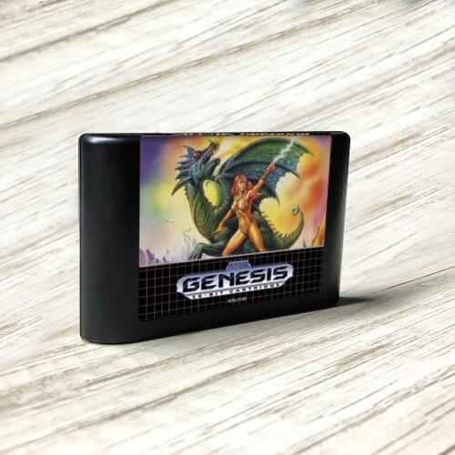 Alisia Dragoon - USA Label Flashkit MD Electroless Gold PCB Card for Sega Genesis Megadrive Video Game Console