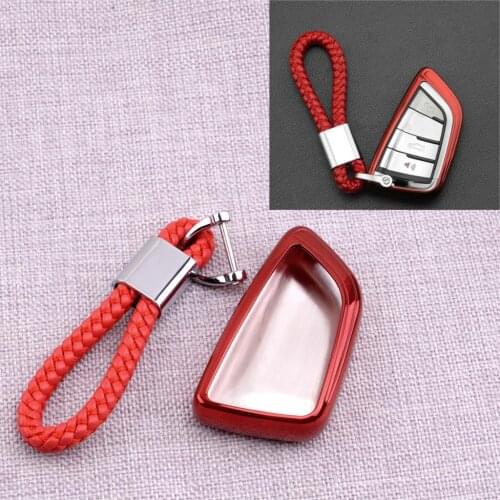 Car Red Remote Key Case Cover Shell Fob TPU Fit For BMW 1 2 3 5 6 7 8 Series M5 X1 X2 X3 X4 X5 X6 X7 F45 F46 G20 G30 G31 2020