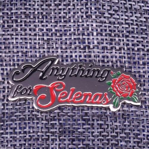 Anything for Selenas Brooch American singer songwriter Badge Rose Flower accessory