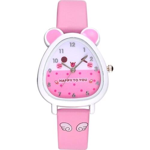 Childrens cartoon watch cute bunny quartz watch elementary school watch happy to you