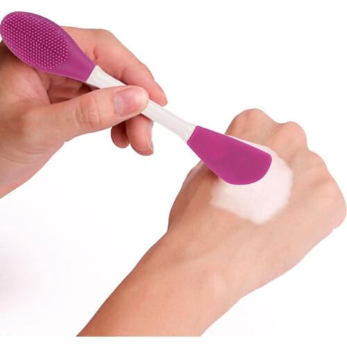 Double-Ended Silicone Facial Cleansing Brush 2 In1 Applicator Brush Mask Brush Cleansing Pore Blackhead Remover Beauty Tools